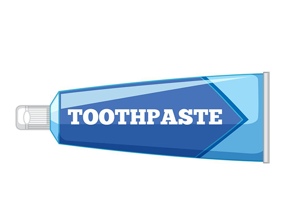 Isolated toothpaste