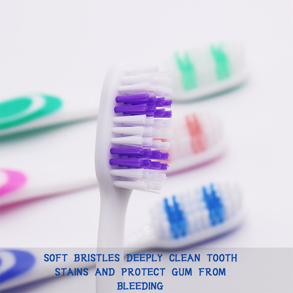 Premium Dental Set 12 Individual Medium-Soft Bristle Toothbrush